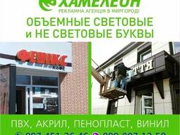 Объемные буквы. Световая, не световая объёмка