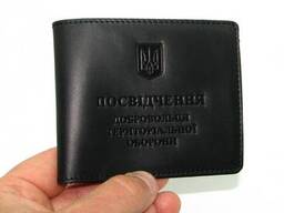 Обкладинка на посвідчення ТрО DNK Leather TRO H col. J Чорний