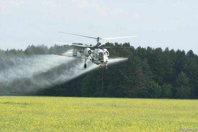 Авиа обработка рапса вертолетами