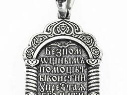 Образок серебряный Тихвинская Икона Божией Матери