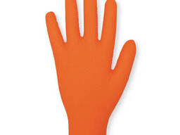 Одноразовые перчатки нитриловые оранжевые 50 шт, Категория 3 Размер XL, Berner