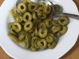 Оливки зеленые без косточки , производство Албания Акция