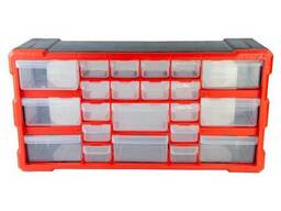 Органайзер пластиковый вертикальный 22 выдвижных отсека 250×500×160мм Ultra (7417522)