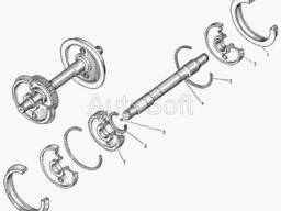 Ось колесной пары ТЭМ2.35.15.127 к тепловозам ТЭМ2 БМЗ