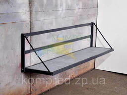 Откидная металлическая скамейка1500*450*500 Kompred OL753/2