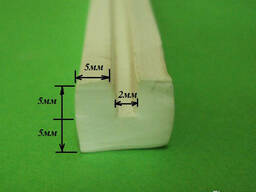П-образный силиконовый уплотнитель 10х12мм