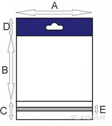 Пакети з клейкою стрічкою + слот (д) 95 * 70 (ш), мм, поліпропіленові - 1 упак (100 шт)