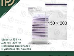 Пакеты с замком-слайдером Zip-lock 150 мм*200 мм, пачка. ..