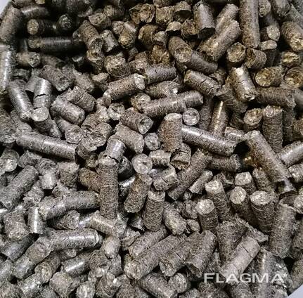 Паливні пелети з лушпиння соняшнику/Fuel sunflower husk pellets
