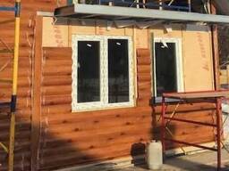 Панель для фасада, металический Блок Хаус и Корабельная доска