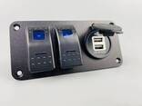 Панель с двумя переключателями и USB-зарядкой - фото 1