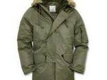 Парка летная N3B (Аляска), olive, длинная, зимняя. - фото 1