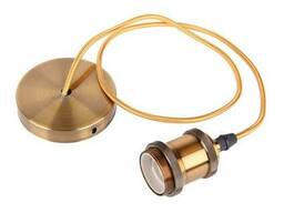 Патрон вінтаж.металевий золото підвісний з проводом...