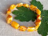 Пейзажний янтарний браслет, натуральний королівський бурштин - фото 2