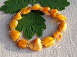 Пейзажний янтарний браслет, натуральний королівський бурштин - фото 3