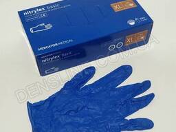 Перчатки нитриловые Nitrylex Basic 100шт/уп (Mercator Medical) срок до 10.24