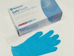 Перчатки нитриловые SafeTouch Advanced Slim Blue 100шт/уп (Medicom) срок до 11.25