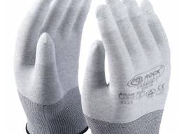 Перчатки полиэстеровые с полиуретановым покрытием пальцев