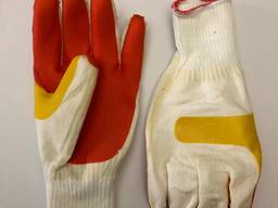 Перчатки рабочие стекольщика с латексным покрытием