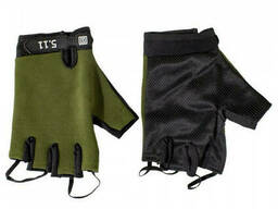 Перчатки тактические без пальцев Nylon олива