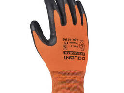 Перчатки трикотажные Extragrab оранжевые с латексным покрытием, размер 10, арт. 4196