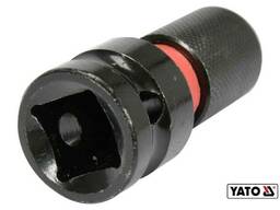 Перехідник ударний для викруткових насадок YATO з квадрату- 1/2" до HEX- 1/4" 50 мм