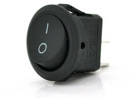 Переключатель ON-OFF KCD1-201, 250VAC / 6A, 2 контакта, Black, Q200