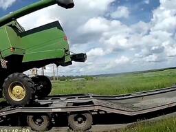 Перевозка комбайна John Deere T6601 с жаткой до 9 метров