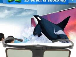 Перезаряжаемые 3D-очки с технологией активного затвора, ЖК-дисплеем и высокой. ..
