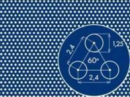 Перфорований лист стальний 1,25-2,4/1/1000х2000 мм