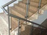 Перила алюминиевые из стекла - фото 1