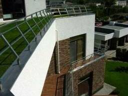 Перила из квадратной нержавеющей трубы для лестницы, крыши