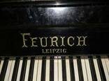 Пианино Feurich Leipzig. Трехпедальное пианино. Немецкое антикварное пианино 1907 г. - фото 7