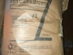 Пигмент коричневый железоокисный для гипса и бетона (пакет 3 кг)