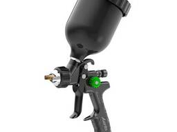 Пистолет окрасочный пневматический HVLP верх. пласт. бачок 600мл, форсунка-1,4мм. ..