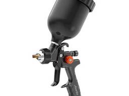 Пистолет окрасочный пневматический HVLP верх. пласт. бачок 600мл, форсунка-1,7мм. ..