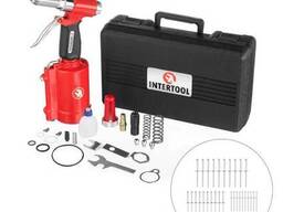 Пистолет заклепочный пневматический в чемодане с аксессуарами (PT-1304 Intertool)
