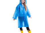 Плащ-дождевик детский EVA на кнопках Синий - фото 1