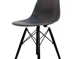Пластиковый барный стул, серый с чёрными ногами Тауэр Вуд