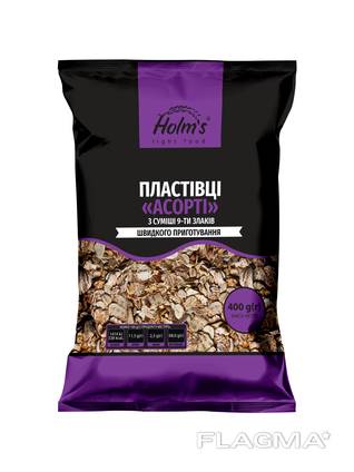Пластівці Асорті 9 злаків ТМ «Holm’s», 400 г