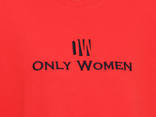 Платье-футболка "Only Women" красное с темно-синим лого впереди