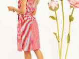 Платье-рубашка жен 102R067 цвет Красно-белый