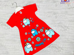 Платье для девочек с надписью Among Us