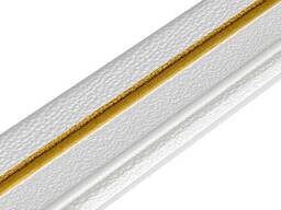 Плінтус РР самоклеючий Білий із золотою смужкою 2300*70*4мм (D) SW-00001832