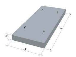 Плита перекрытия лотка ПТ 12.5-16-14