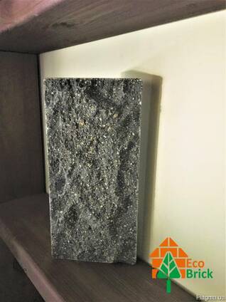 Плитка цокольная облицовочная скала, плитка рваный камень Ecobrick серая