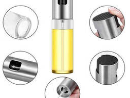 Бутылочка со спреем для пищевых жидкостей (масло, уксус) 100мл, Емкость для...