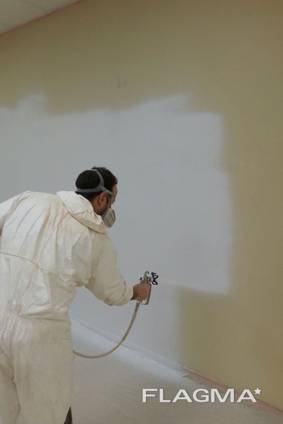 Покраска квартир офисов новостроев стен и потолков водоэмульсионной краской