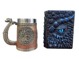 Подарочный набор Кухоль 3 Викинг и Дракон и Блокнот 3 «Книга Теней и Глубин»