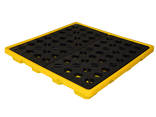 Поддон для хранения и перемещения четырёх бочек или еврокубов, для локализации утечек. - фото 1